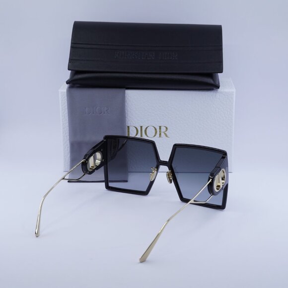 Dior 30MONTAIGNE SU 12A1 Square Sunglasses - Black/Grey Gradient main image 6